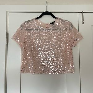 Forever 21 Pink Sequin Blouse
